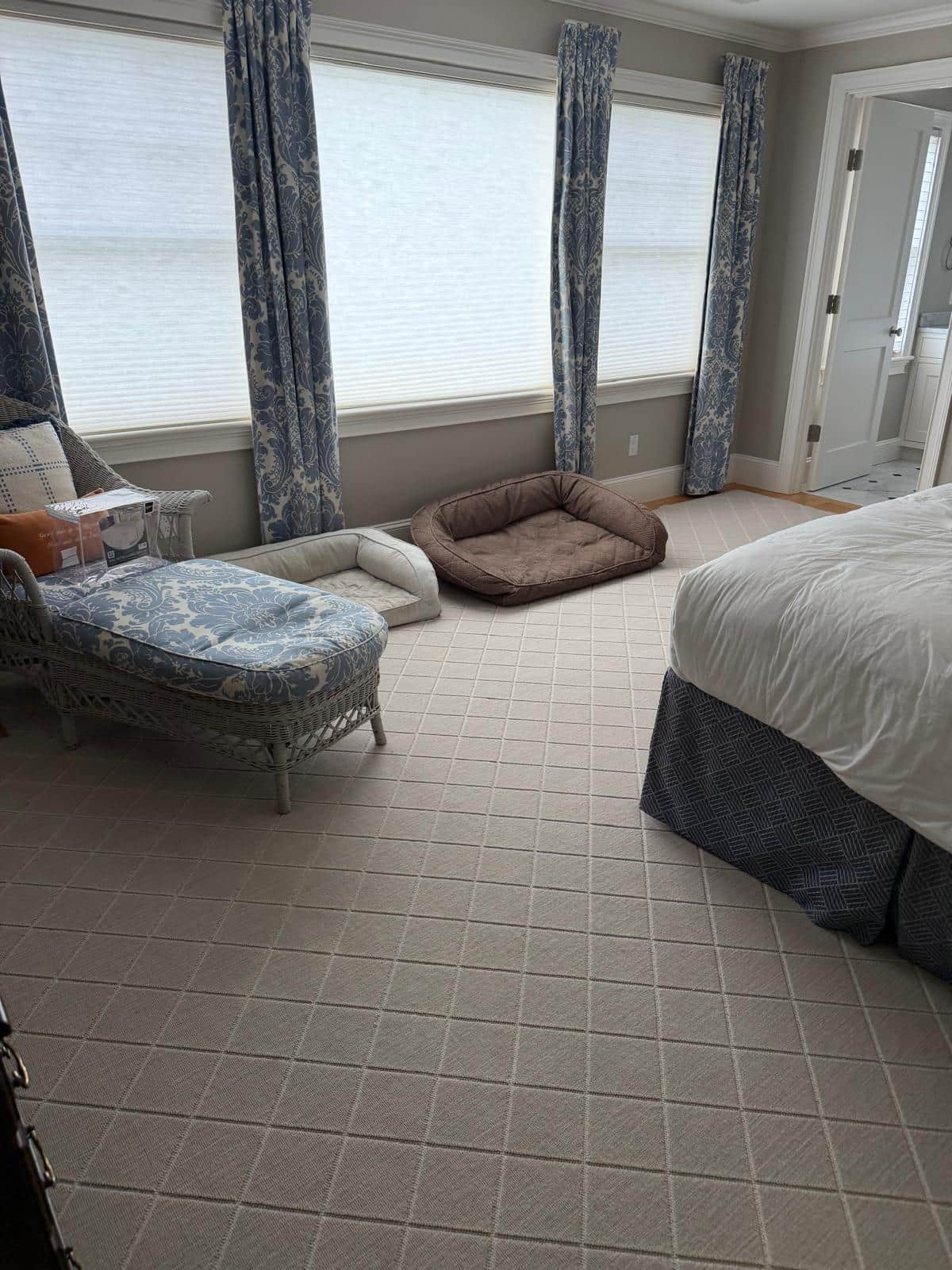 Clean wall to wall carpet in a South Shore bedroom
